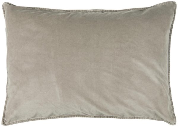 Kissenbezug Velour rechteckig, 52 x 72 cm, ash grey