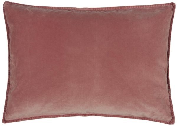 Kissenbezug Velour rechteckig, 52 x 72 cm, faded rose