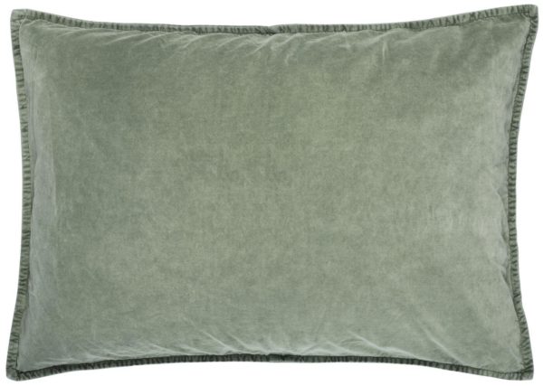 Kissenbezug Velour rechteckig, 52 x 72 cm, olive