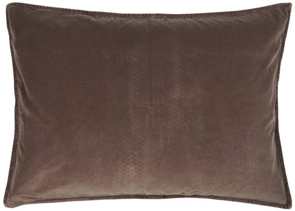 Kissenbezug Velour rechteckig, 72 x 52 cm, nutmeg