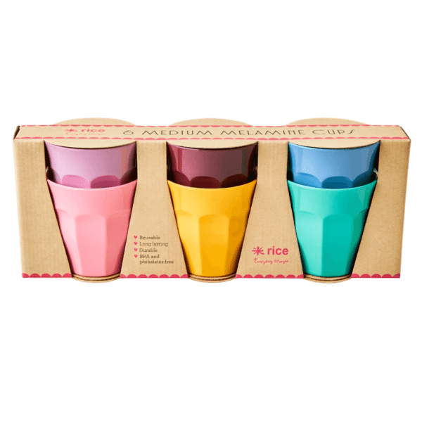 Melamin Becher 6er Set Dance Out, Medium