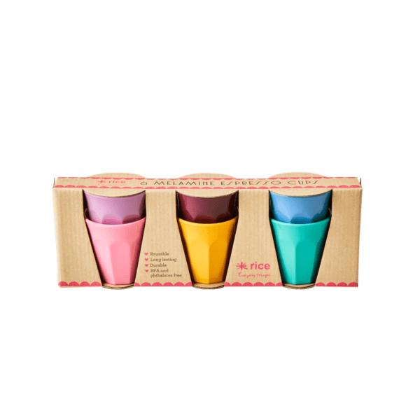 Melamin Becher 6er Set Dance Out, Espresso