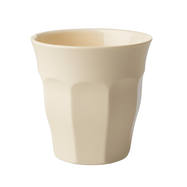 RICE Melamin Becher Medium einfarbig, Cream