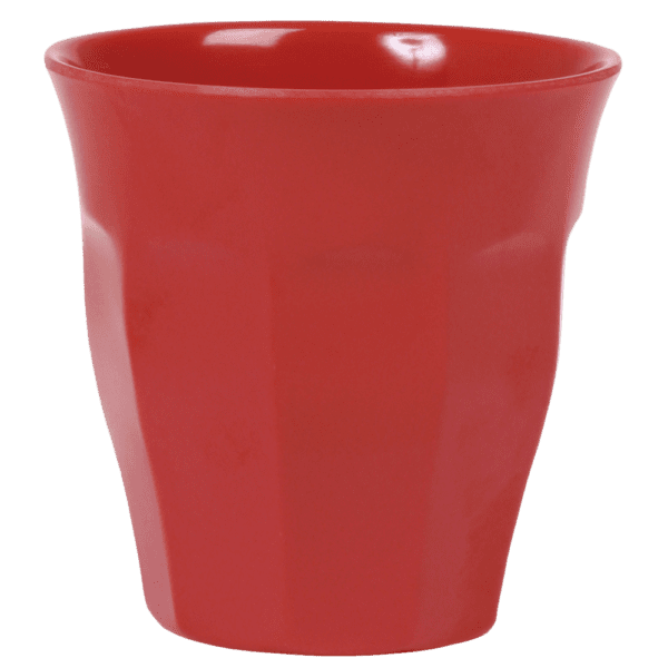 RICE Melamin Becher Medium einfarbig, Red