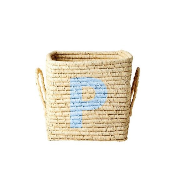 Raffia Buchstaben Korb ABC, L20 x B20 x H20cm, natur, P