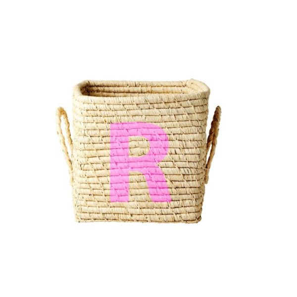 Raffia Buchstaben Korb ABC, L20 x B20 x H20cm, natur, R