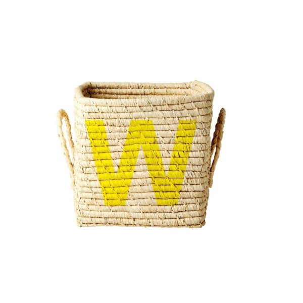 Raffia Buchstaben Korb ABC, L20 x B20 x H20cm, natur, W