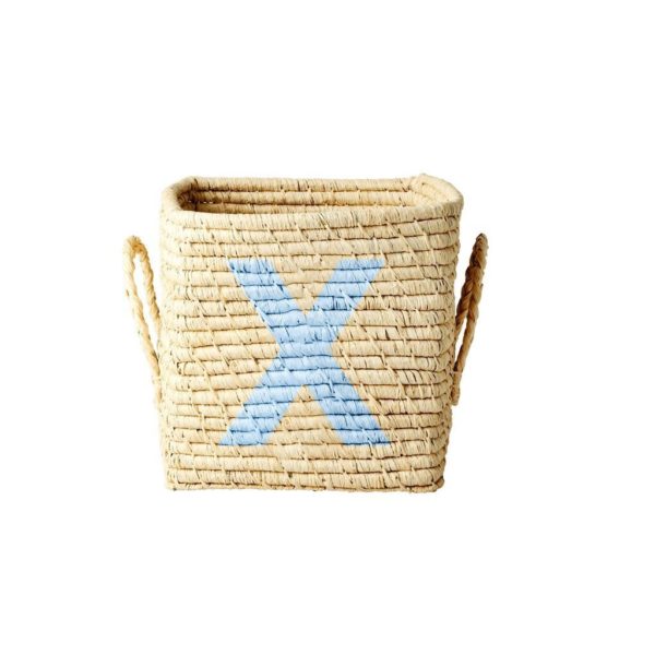 Raffia Buchstaben Korb ABC, L20 x B20 x H20cm, natur, X