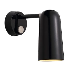 dftp Tippy Wandleuchte E27 schwarz Dimmer inkl.