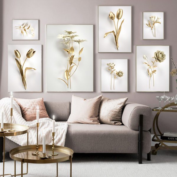 Goldene Blume Home Decor – Bild 6