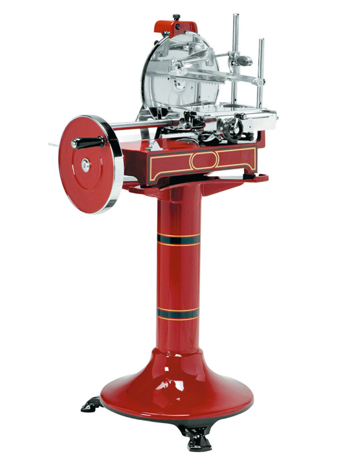 Aufschnittmaschine Flying Wheel mit Trägersäule FAV300+FBAS, mit Schwungrad, Messer Ø 30 cm, Schnittgröße (BxH) 30 x 23 cm