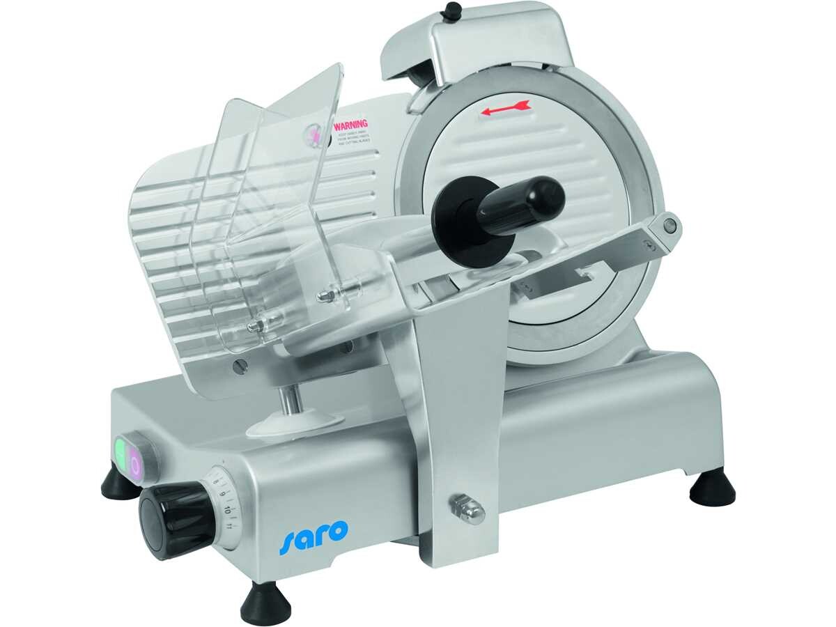 Aufschnittmaschine LIVORNO, Schnittstärke einstellbar 0-9 mm, BTH 398 x 479 x 404 mm