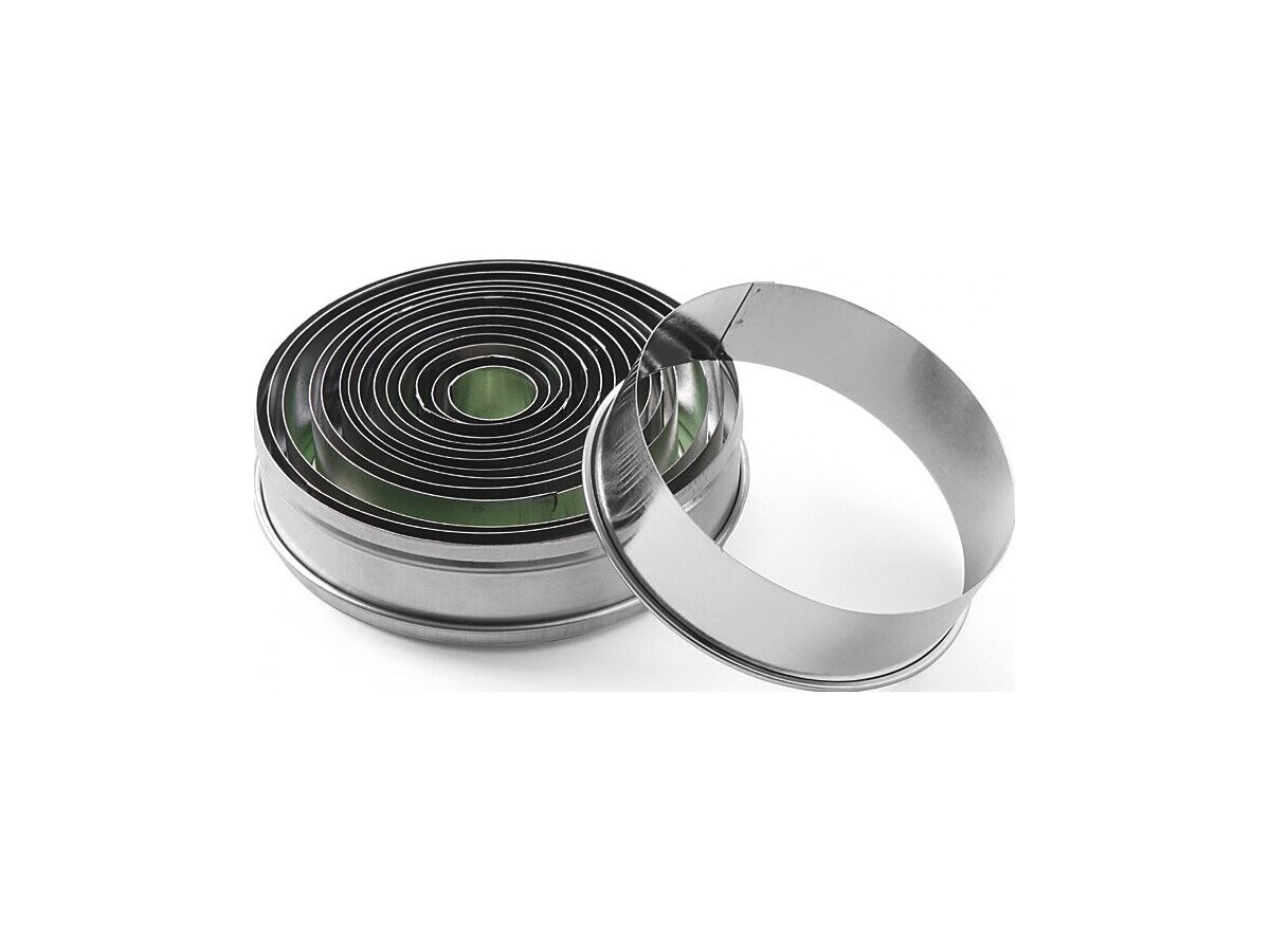 Ausstechformset mit glattem Rand, rundes Modell, 14er Set