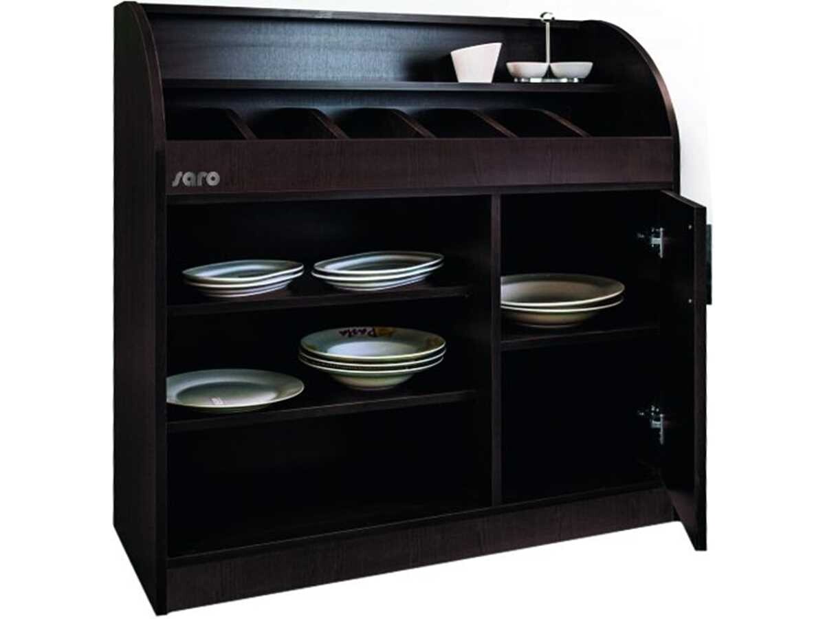 Besteckschrank Modell BS 100, Holz, Farbe: Wenge, BTH 1000 x 400 x 1065 mm