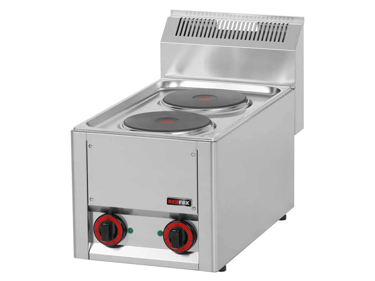 Redfox SP 30 ELS Elektroherd, 2 Kochstellen Ø 180 mm, 4 kW, Tischgerät, BTH 330 x 600 x 290 mm