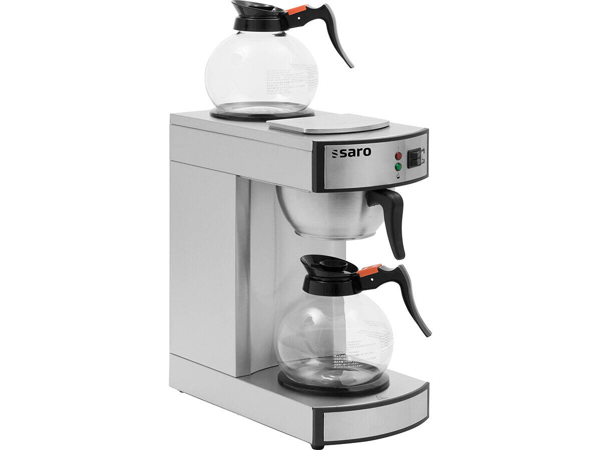 Filterkaffeemaschine Saro SAROMICA K 24 T, 2x 1,8 Liter, Edelstahl, (Kanne) Glas