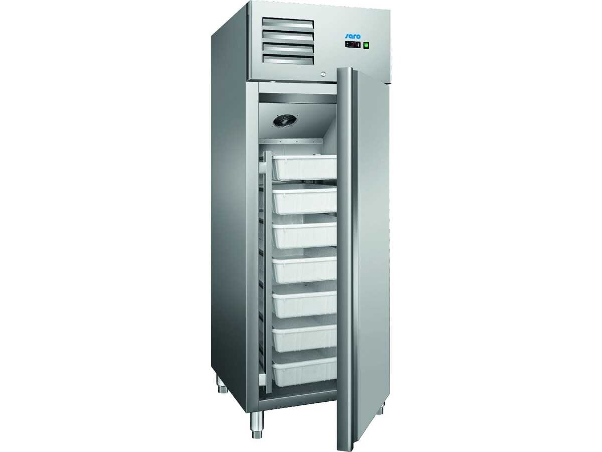 Fischkühlschrank mit Umluftventilator GN 600 TN, Edelstahl, BTH 680 x 80 x 2010 mm