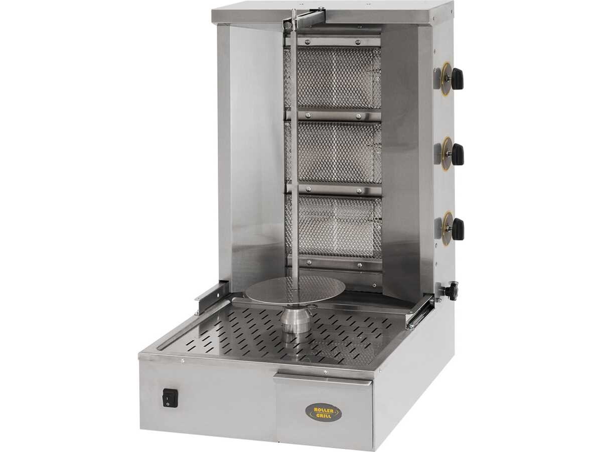 Roller Grill GR 40 G Gas Dönergrill, max.15 kg Fleisch, 7 kW, 2 Heizelemente, BTH 580 x 660 x 645 mm