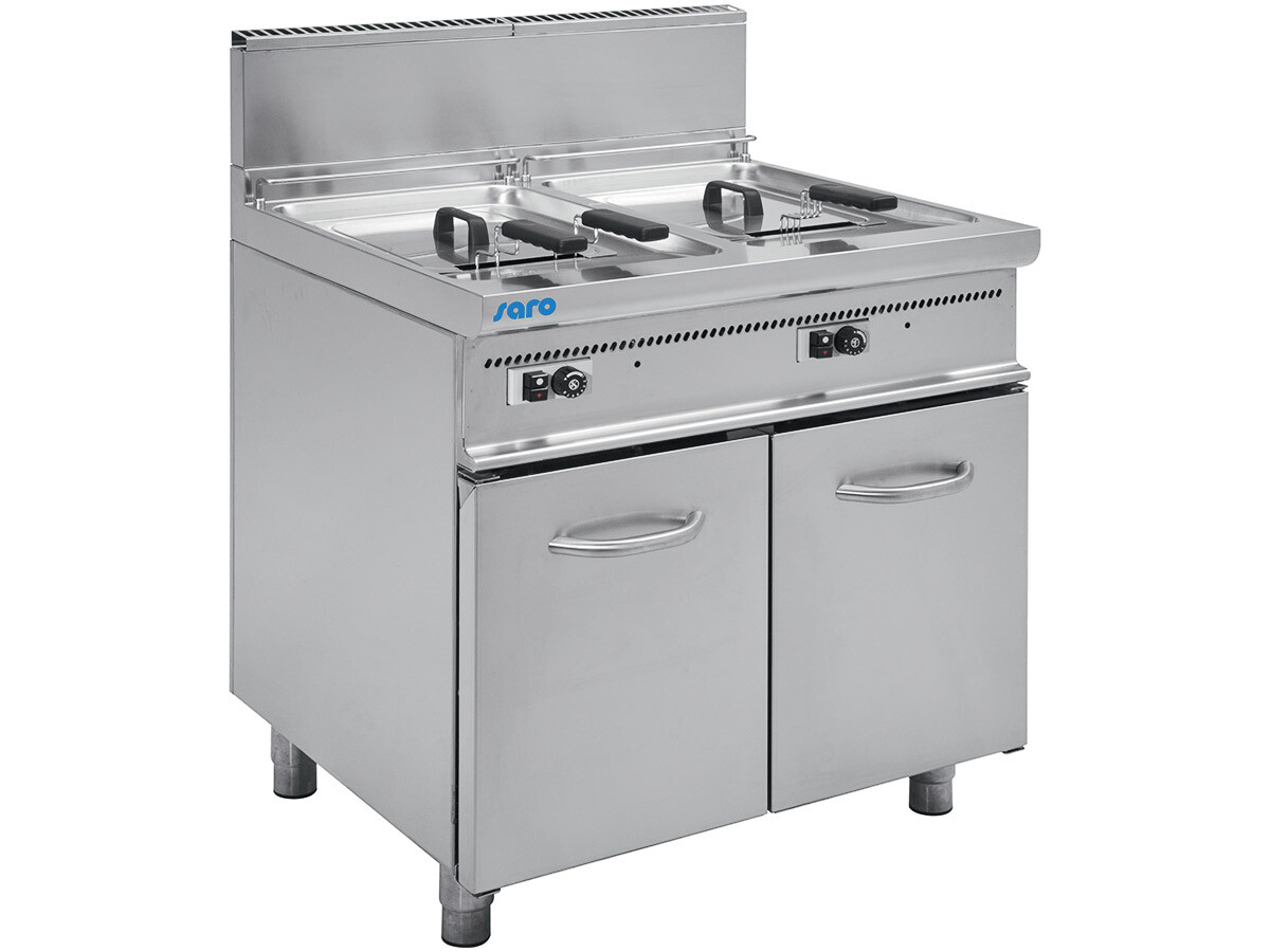 Gasfritteuse Modell E7/FLG2V17, Inhalt 2x 17 Liter, 80 x 70 x 85 cm