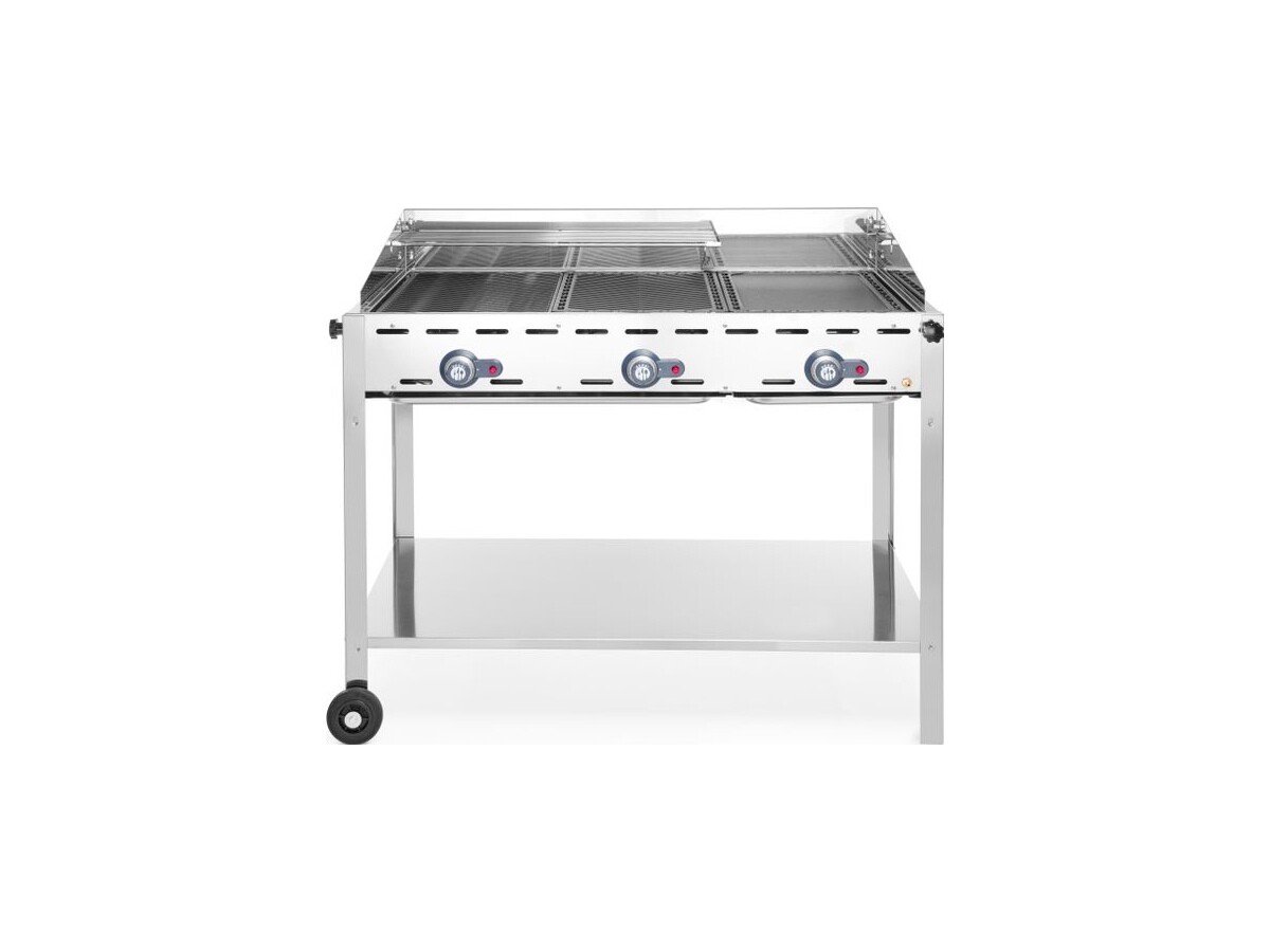 Hendi Green Fire Grillsystem, 3 Brenner, 17,4 kW, BTH 1078 x 612 x 825 mm