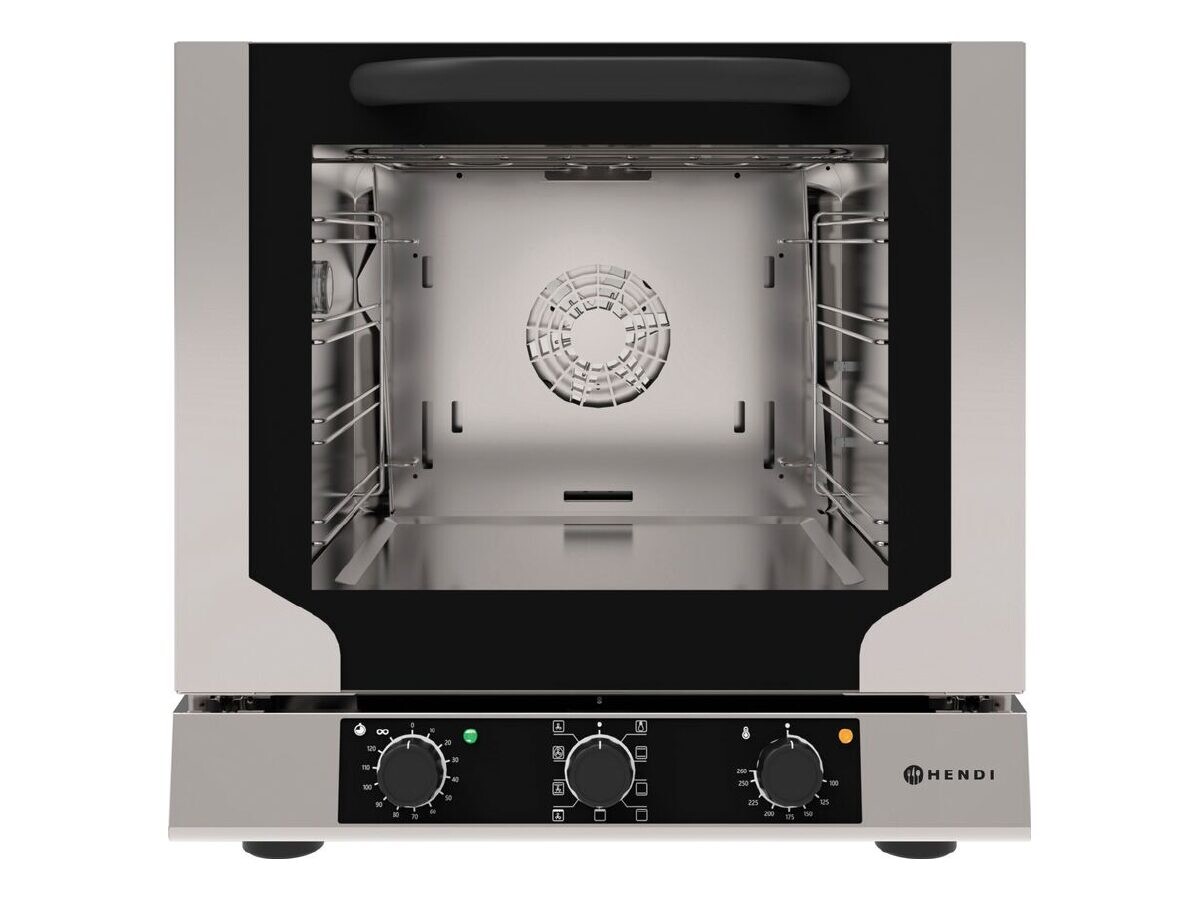 Hendi Snack Multifunktionsofen mit Beschwadung, 4 Einschübe 429 x 345 mm, 2,6 kW, BTH 590 x 709 x 589 mm