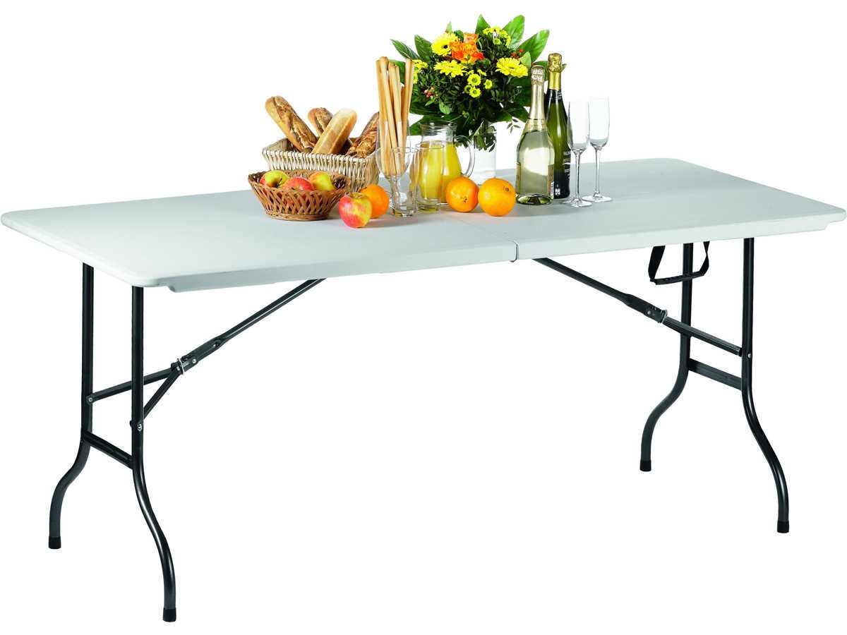 Klapptisch / Buffettisch PARTY 182, Tischplatte mittig klappbar, BTH 1830 x 760 x 720 mm