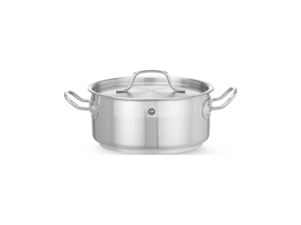 Kochtopf mit Deckel, 2,8 Liter, aus Edelstahl, Ø200x(H)90mm