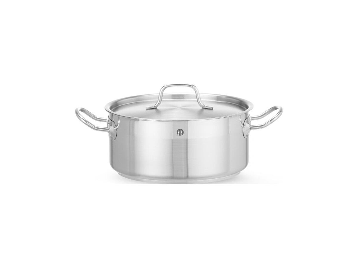 Kochtopf mit Deckel, 4,8 Liter, aus Edelstahl, Ø240x(H)105mm
