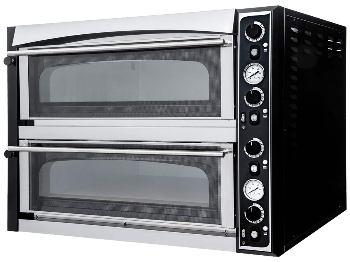 Master 44 TOP Pizzaofen mit 2 Vollschamott-Backkammern für Pizzen 8x Ø35 cm, BTH 100 x 94 x 74,5 cm