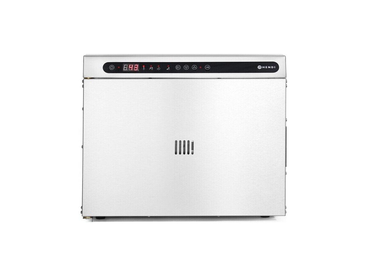 Hendi Niedertemperaturofen mit Kerntemperaturfühler, 3 Einschübe 600 x 400 mm, 1,2 kW, BTH 495 x 690 x 413 mm