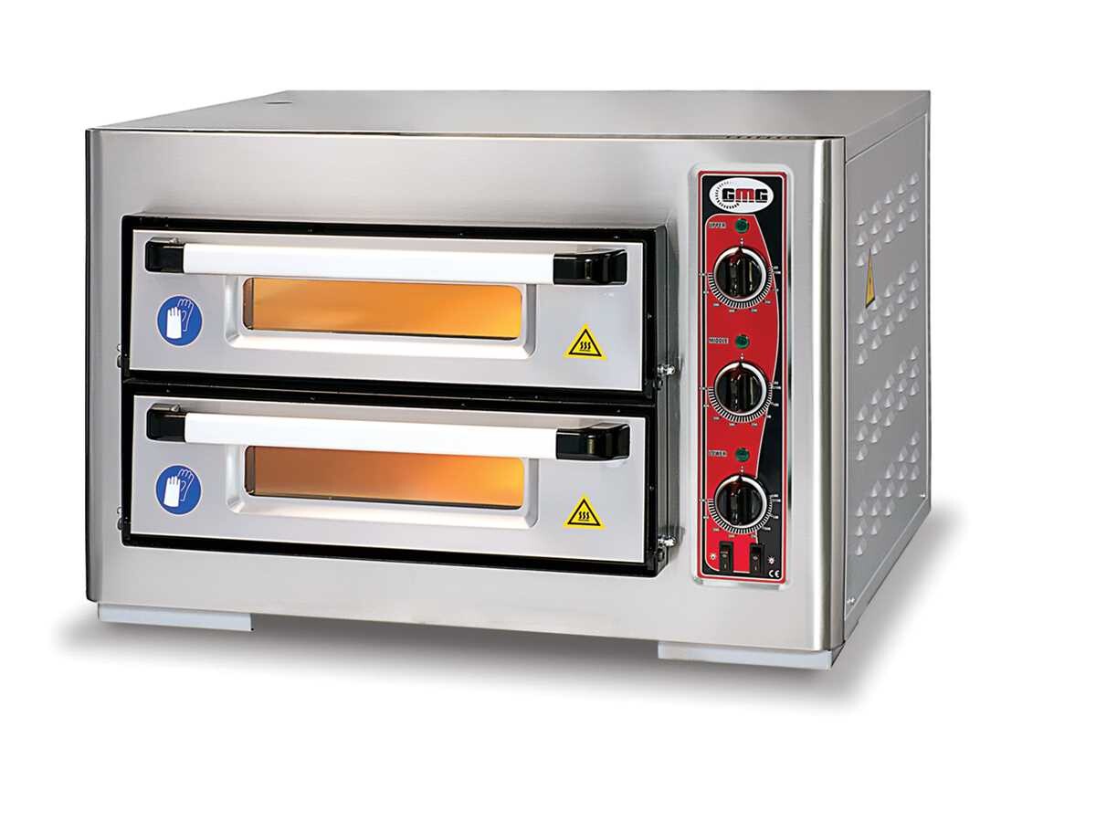 Pizzaofen CLASSIC PF 5050 DE3 mit 2 Backkammern für 4+4 x Ø 25 cm Pizzen