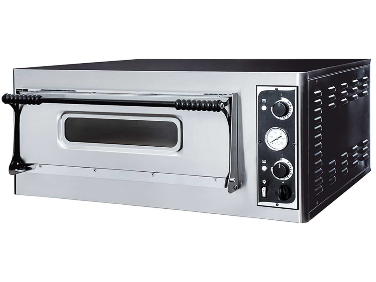 Pizzaofen Deluxe 4 mit 1 Kammer für 4 Pizzen á 35 cm, Leistung 6 kW, BTH 1000 x 945 x 415 mm