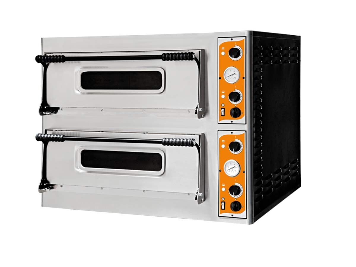 Pizzaofen Deluxe 44 mit 2 Kammern für 8 Pizzen á 35 cm, Leistung 12 kW, BTH 1000 x 954 x 745 mm