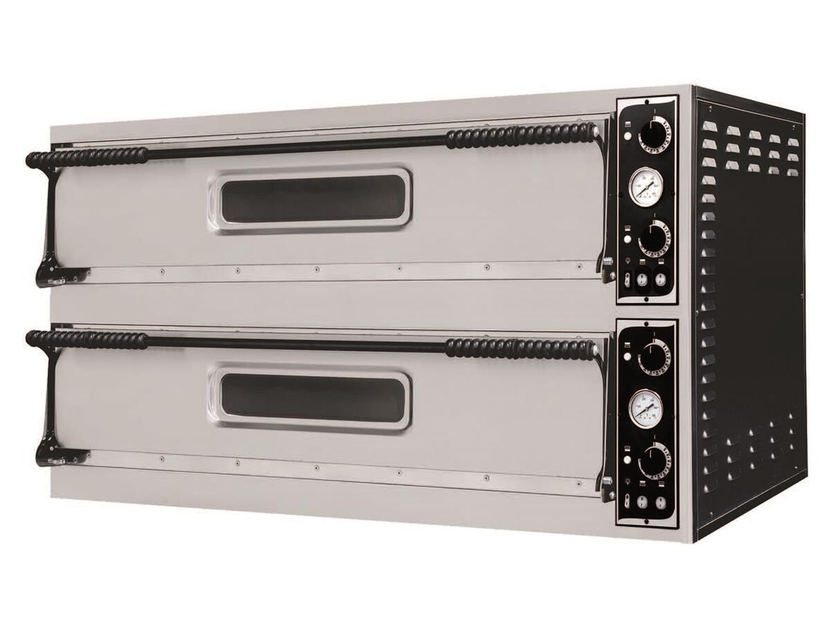 Pizzaofen Supermercato 33 L, 2 Backkammern, 12 kW/400V Temperatur: 50-500°C, 130,5 x 60 x 74,5 cm