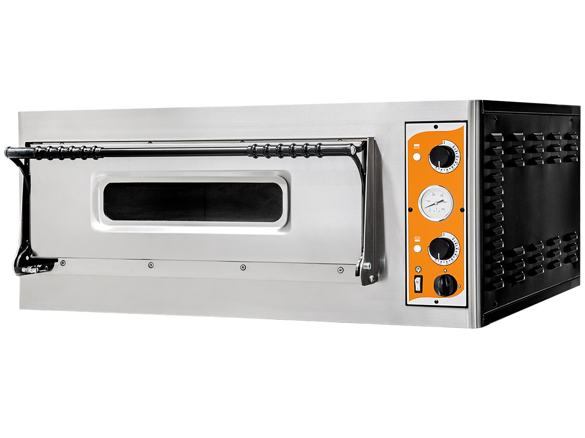 Pizzaofen Vollschamott Deluxe 9 TOP mit 1 Backkammer für Pizzen 9x Ø35 cm, BTH 136 x 131,4 x 41,3 cm