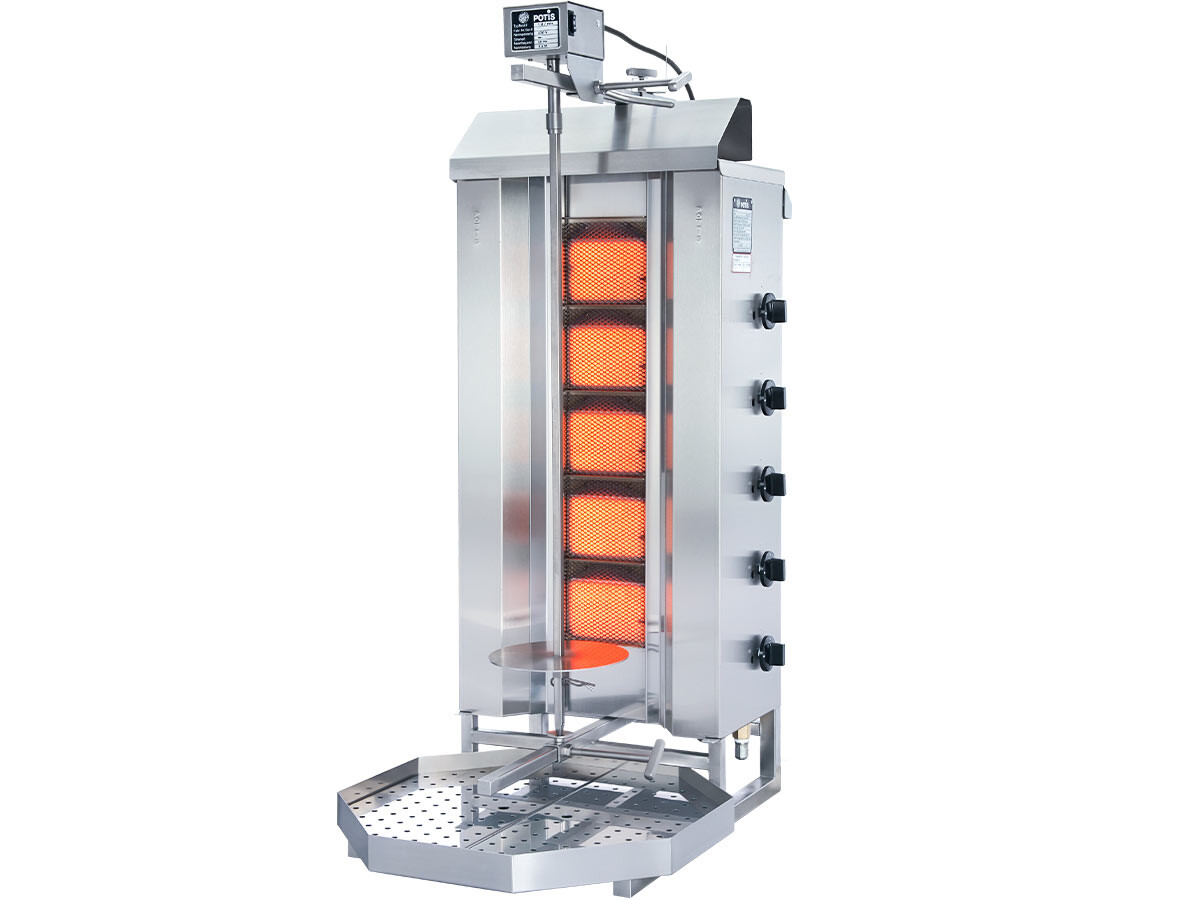 Potis G3/Flüssiggas Dönergrill, max. 50 kg Fleisch, 8,75 kW, BTH 550 x 770 x 1120 mm