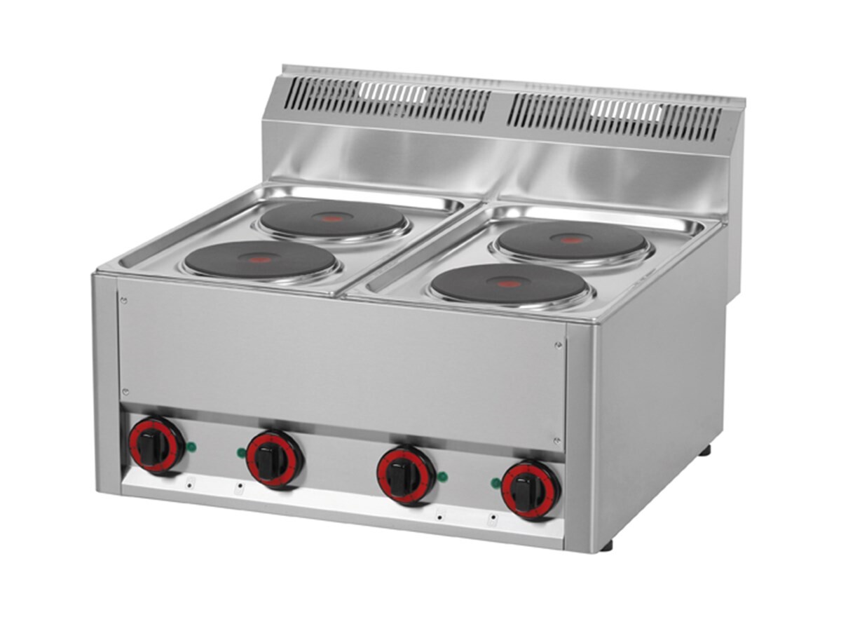 Redfox SP 60 ELS Elektroherd, 4 Kochplatten Ø 180 mm, 8 kW, Tischgerät, BTH 660 x 600 x 290 mm