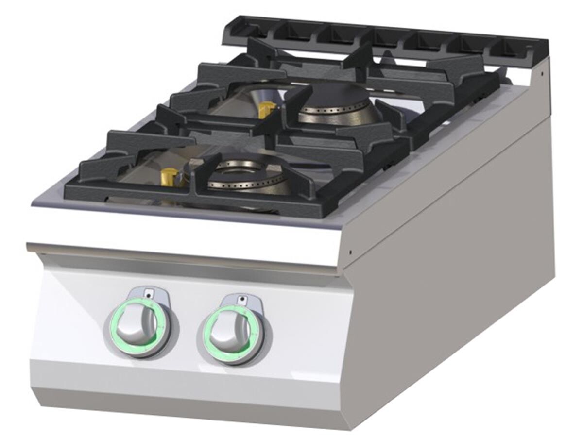 RM Gastro SP 704 G, Gasherd 2 flammig, 12 kW, BTH 400 x 730 x 300mm