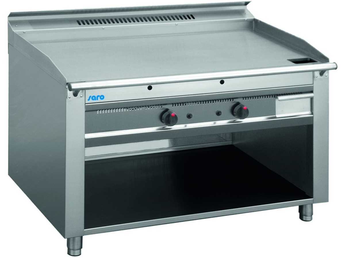 Saro Gas-Teppanyakigrill TED2/120G, 2 Heizzonen, offener Unterbau, 11,6 kW, BTH 1200 x 740 x 850 mm
