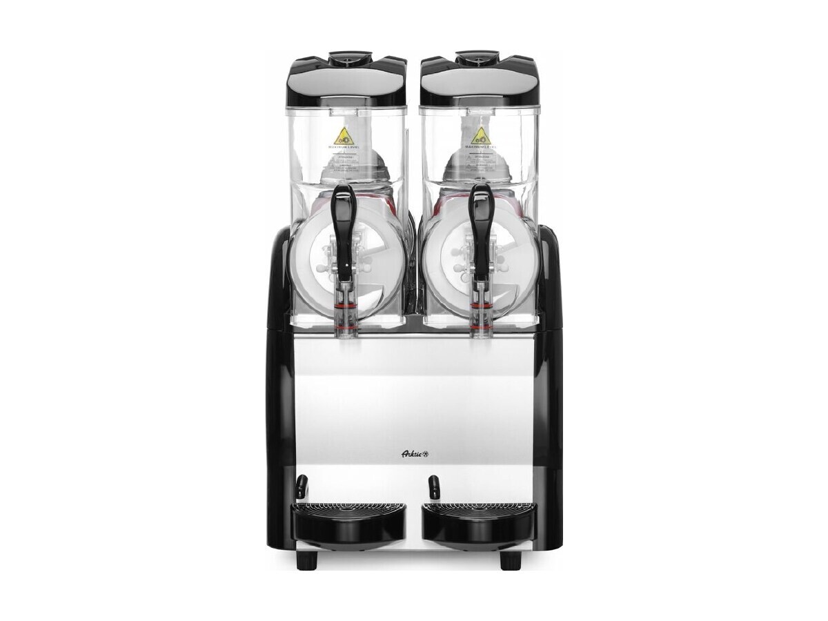 Hendi Slusheis Maschine, Kapazität 2x12 Liter, mit Tag- und Nachtmodus, Deckel beleuchtet, BTH 470 x 520 x 810 mm