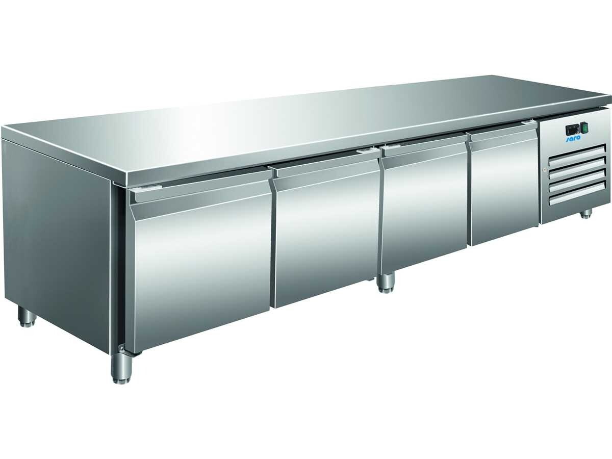 Saro UGN 4100 TN Unterbaukühltisch, 4 Türen, 420 Liter, Umluftkühlung, BTH 2230 x 700 x 650 mm