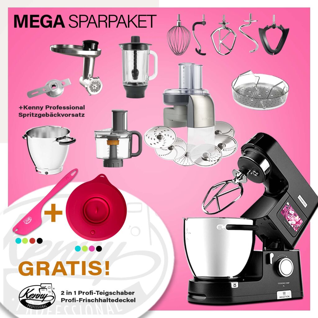 Kenwood Cooking Chef Black XL Connect - Spar-Set Schnitzelwerk mit...