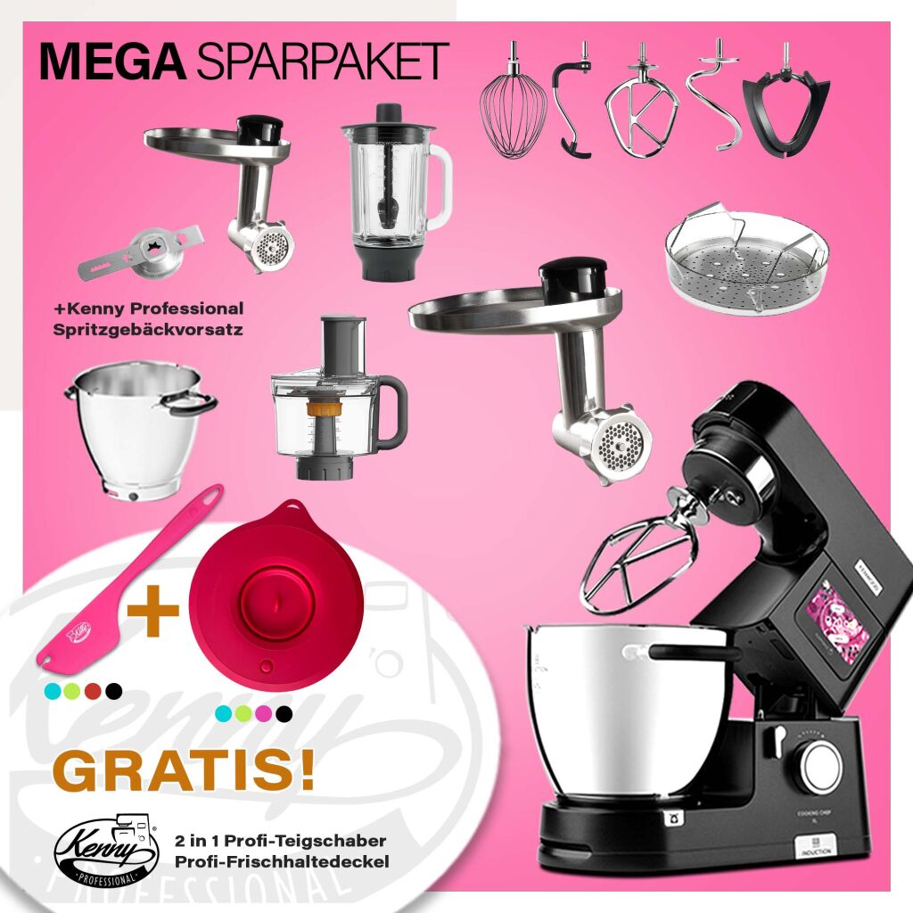 Kenwood Cooking Chef Black XL Connect - Spar-Set Fleischwolf mit...