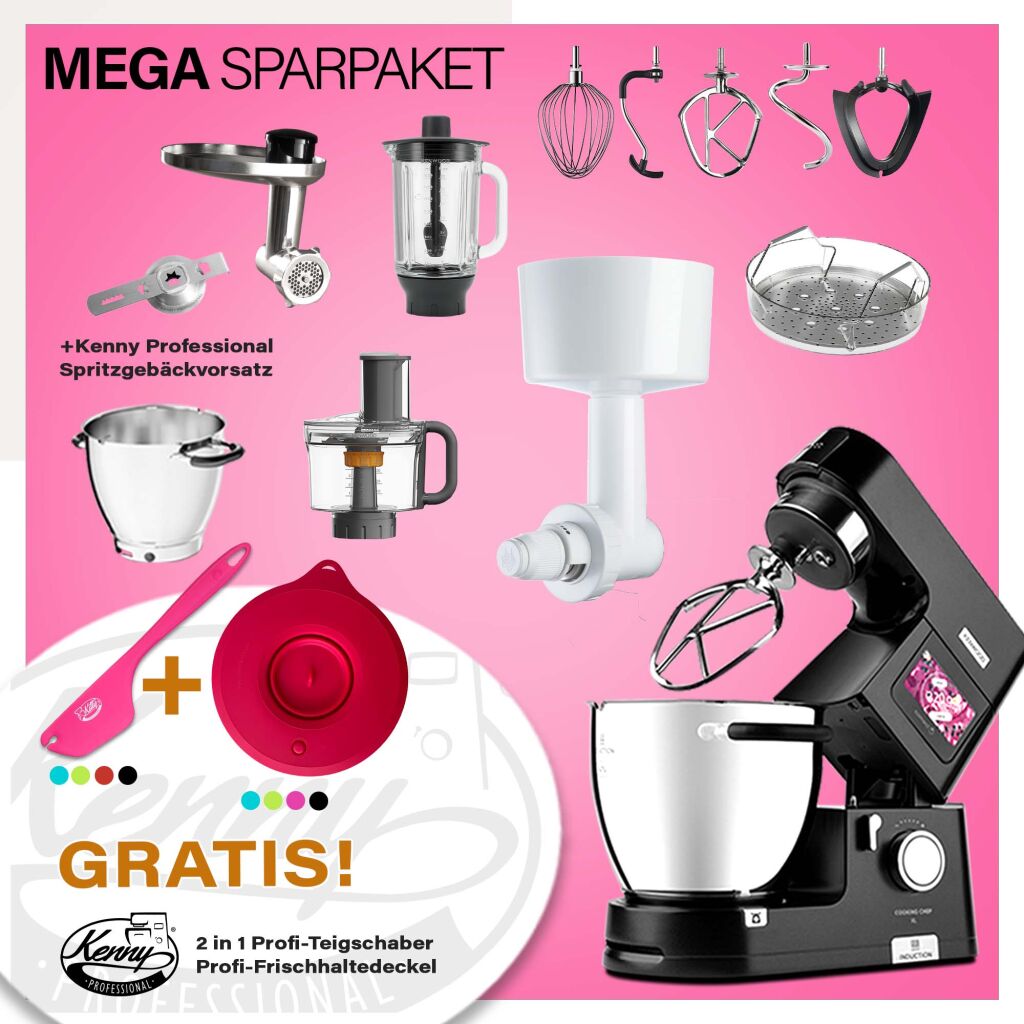 Kenwood Cooking Chef Black XL Connect - Spar-Set Getreidemühle mit...
