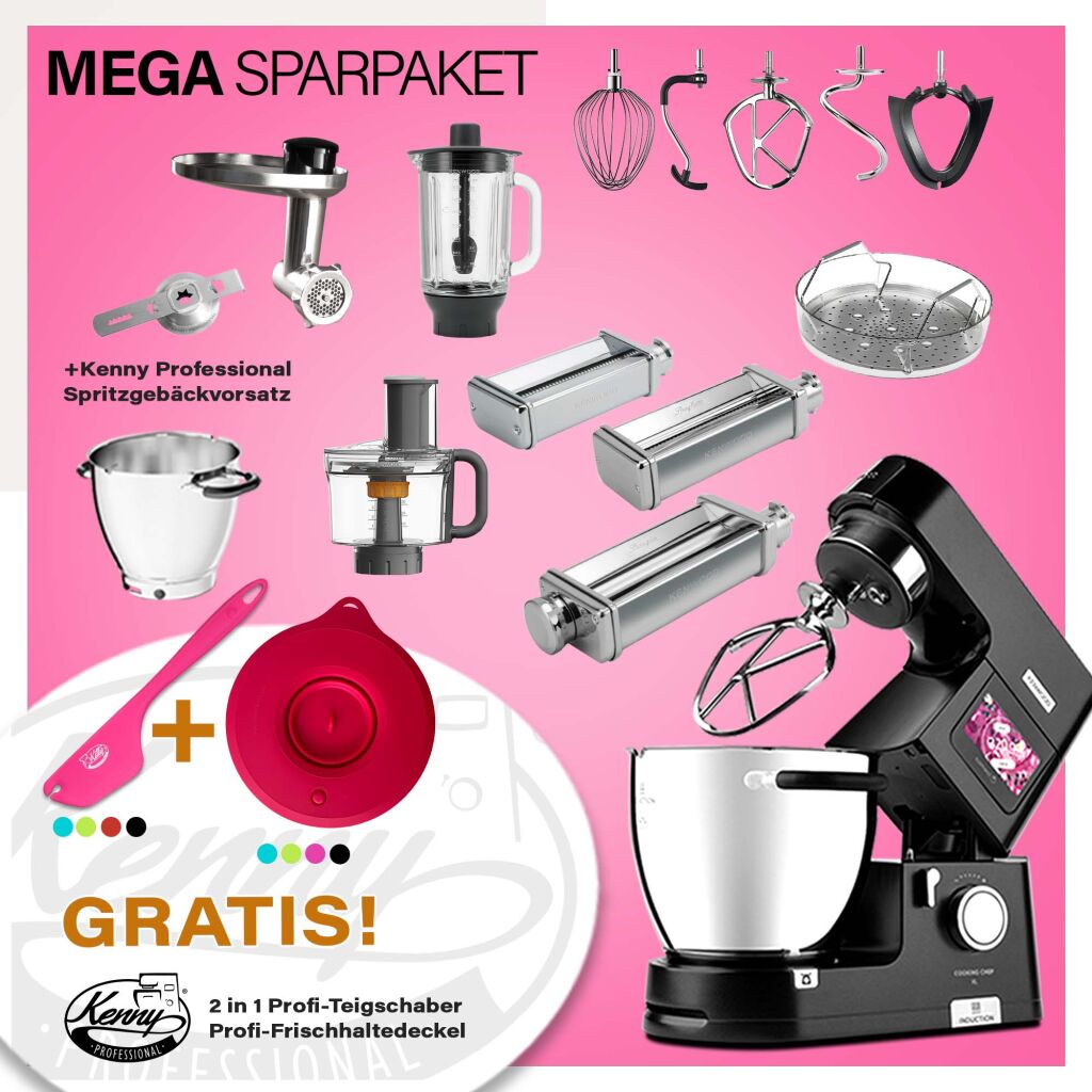 Kenwood Cooking Chef Black XL Connect - Spar-Set Pasta MAX mit 3...