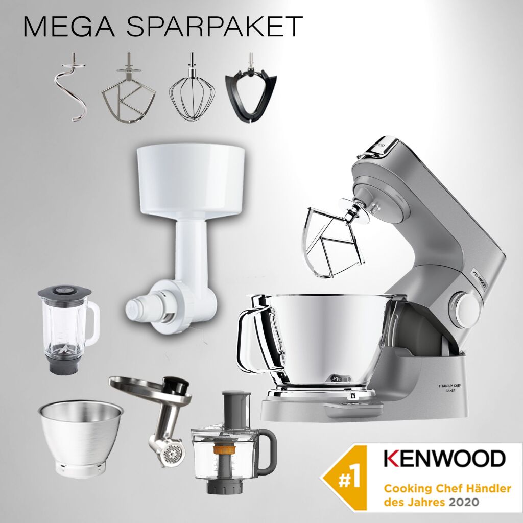 Kenwood Küchenmaschine Titanium Chef Baker Silber KVC85.594SI -...